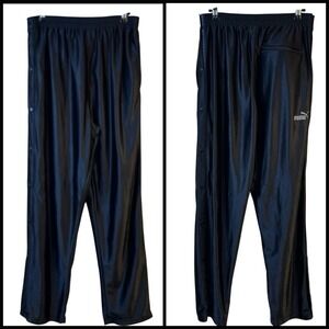 Rare Vintage 90s Puma Black Nylon Tear Away Track Pants Mens XL Activewear Gym
